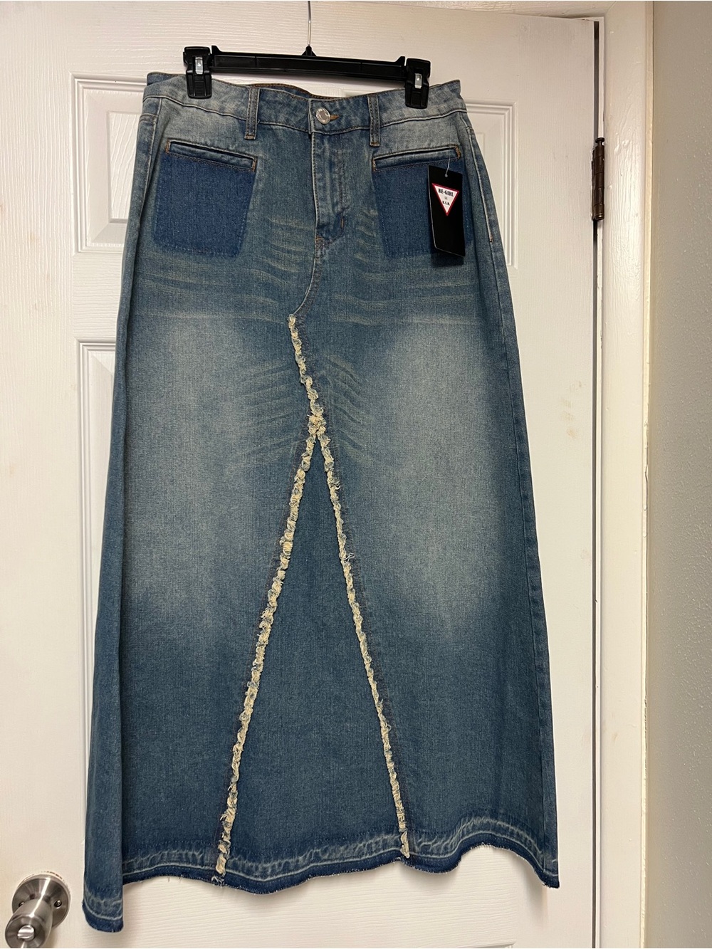 BE-GIRL Light Blue Denim Skirt - Classic Casual